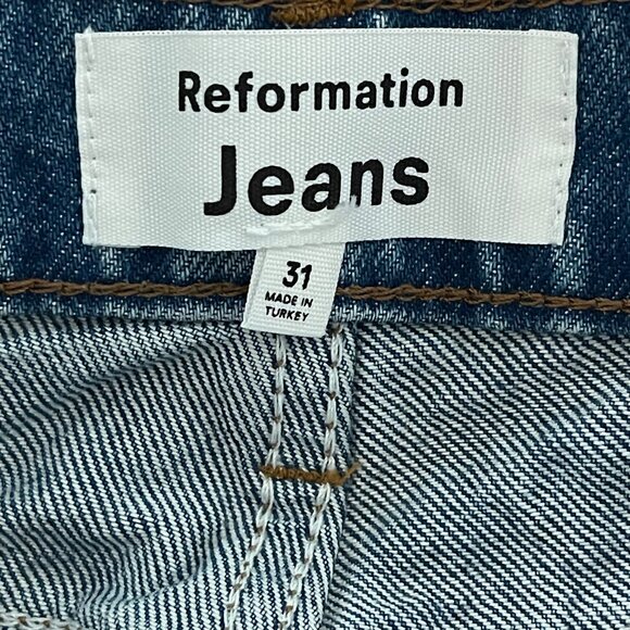 Reformation Cynthia High Rise Straight Jeans, Size 31 - Picture 4 of 6